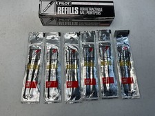 Lot Of 6 Pilot 77205 Med Point Red Ink Refill For Retractable Ball Point Pens