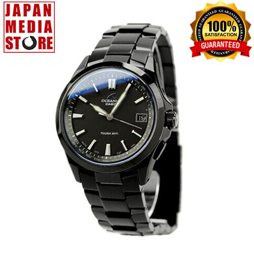 Casio Oceanus OCW-S100B-1AJF Black Titanium Radio Solar Men Watch Japan New Box - Afbeelding 1 van 7