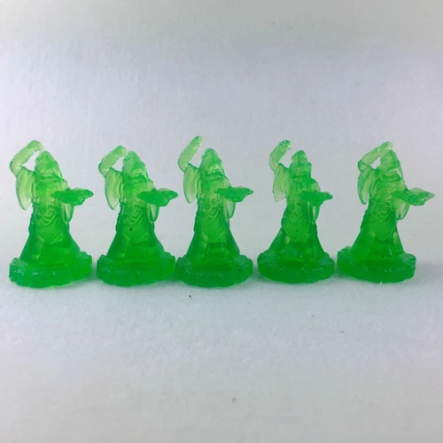 5pcs Cthulhu Wars Translucent Green Astral Acolyte CULTIST Miniature Figures