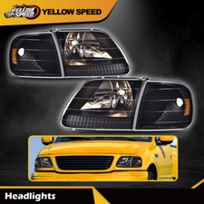 Fit For 97-03 Ford F150 Expedition Headlights Parking Lightssignal Lights Black