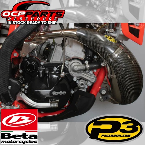 NEW P3 CARBON FIBER EXHAUST PIPE PROTECTOR GUARD 2019-2024 BETA 200 RR ...