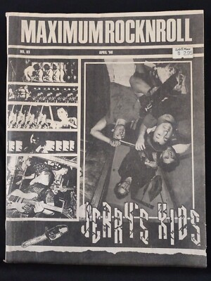 MAXIMUM ROCKNROLL Punk Rock Magazine Fanzine 83 April 1990 Jerry's Kids