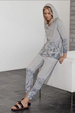 JOHNNY WAS Mira Lounge Jogger Hoodie Set by Calme Grey Women Size M NEW - 316