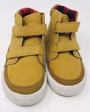 Cat & Jack Boys Arnold Casual Sneakers Beige Tan Hook & Loop Size 4
