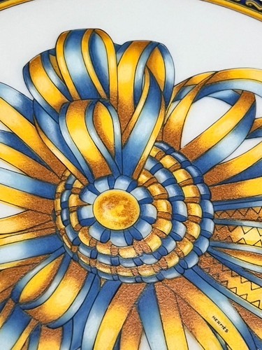 Hermes Silk Cockade Porcelain Tray Plate 18.8cm / 7.4in - Picture 7 of 11
