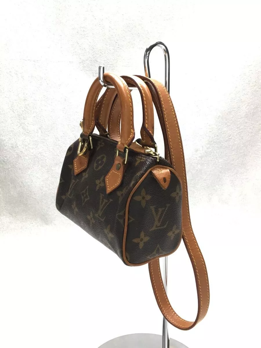 Auth LOUIS VUITTON M61252 Nano speedy Shoulder Bag Monogram PVC 