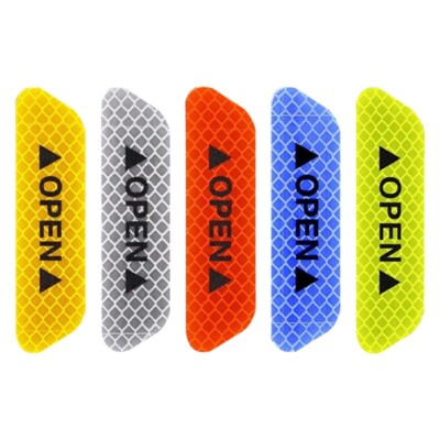 4-Pack Car Door Reflective Open Warning Stickers, 3.5'' Wide