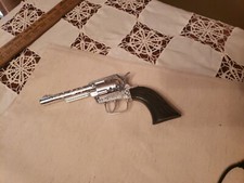 Vintage Metal Toy Gun PONY BOY 10" Works well Heavy piece