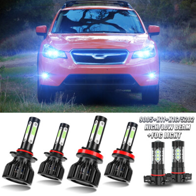 For Subaru XV Crosstrek 2014 2013 Combo 6x LED Headlight High Low