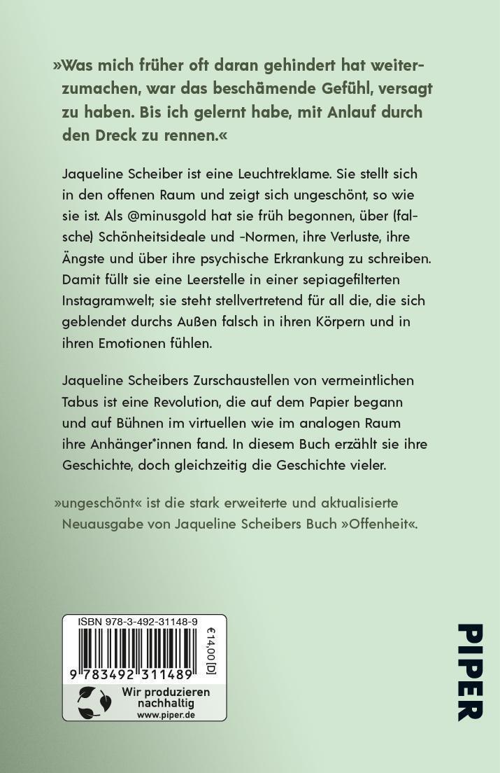 Thumbnail - Ungeschönt Jaqueline Scheiber Taschenbuch 176 S. Deutsch 2023 Piper