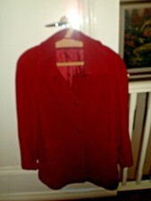 Women Red Coat, 10, Ewm, Pure Classics, Bust, Wist & Hips - 55 Cm, Length 85 Cm