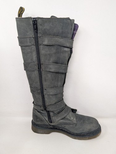 Dr Doc Martens Boots Phina Walking Dead Buckle Combat Mirage Green Women's sz 8 - Picture 2 of 15