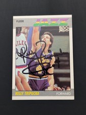 1987-88 Fleer Kelly Tripucka Autographed Basketball Card 1987 auto