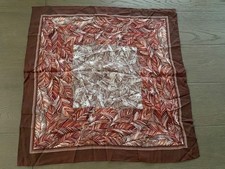 Vintage Abstract Rockabilly Scarf Red Black Leaf Pattern 25  Square Retro Style