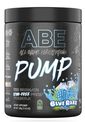 ABE Blue Raspberry Pre-Workout Powder Stim-Free Pump 40 Scoops  Ex 7/2025