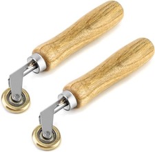Seam Roller Brass 2 Pack Vinyl Flooring Roofing Detail Rollers Wood Handle 6mm x
