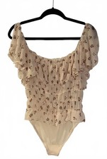 NWT Free People Intimately Floral Smocked Bodysuit Small