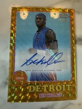 2024-25 Topps Chrome 1973 Topps Autographs Ben Wallace Gold /50