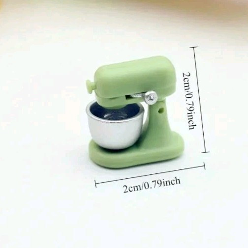 Miniature Counter Mixer Kitchen Aid Dollhouse Kitchen Accessory Green