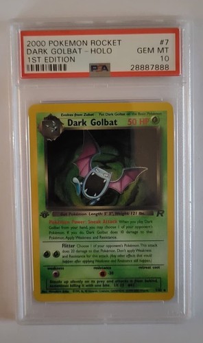 Dark Golbat (1st Edition) graded PSA 10 for sale on eBay