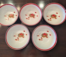 Hallmark Metal Bowls Apple Picking Old Fashion Basket Jan Karon  6.5" Set Of 5