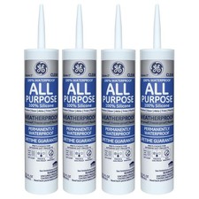 GE All Purpose Silicone 1 Sealant - Clear - 10.1 oz., 4 Pack
