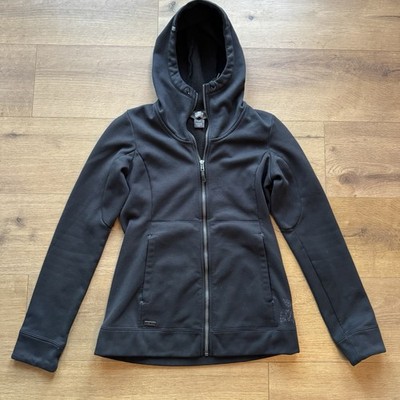 Outdoor Research Women Small Black Gray Zip Up Hoodie Jacket Embroidered