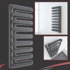 Heated Towel Rail Radiator Anthracite BARLO 500mm(w) x 1300mm(h) 3079 BTUs