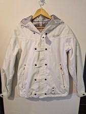 Burton womens Ski Jacket Size Large  Off White VGC Waterproof Hood