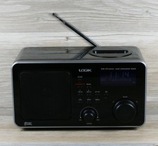 Logik LOGDi218 DAB FM Portable Radio iPod Dock Digital Tuner Retro Style Black