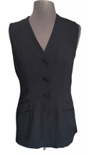 Ann Taylor Vintage 90s Navy Blue Longline Vest Tunic Made in USA EUC 8