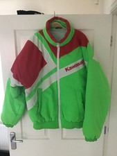 Kawasaki ZXR Green Power Racing Team Jacke Neon Vintage 1980’s/90’s XL / XXL