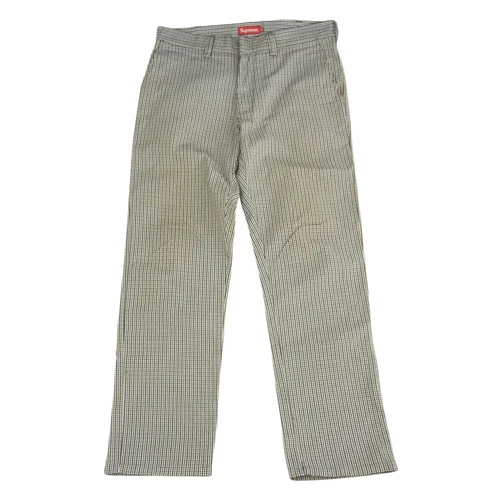 Pantalon de travail Supreme 18SS gris à carreaux pantalon à carreaux Glen multicolore 32 d'occasion LIFE 0