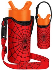 Water Bottle Carrier with Strap - Kids Neoprene Crossbody Sling Bag for 10-16 oz
