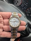SEIKO SOLAR Vintage Men's Watch V158-0AA0 Day Date Quartz  36 mm Runs well