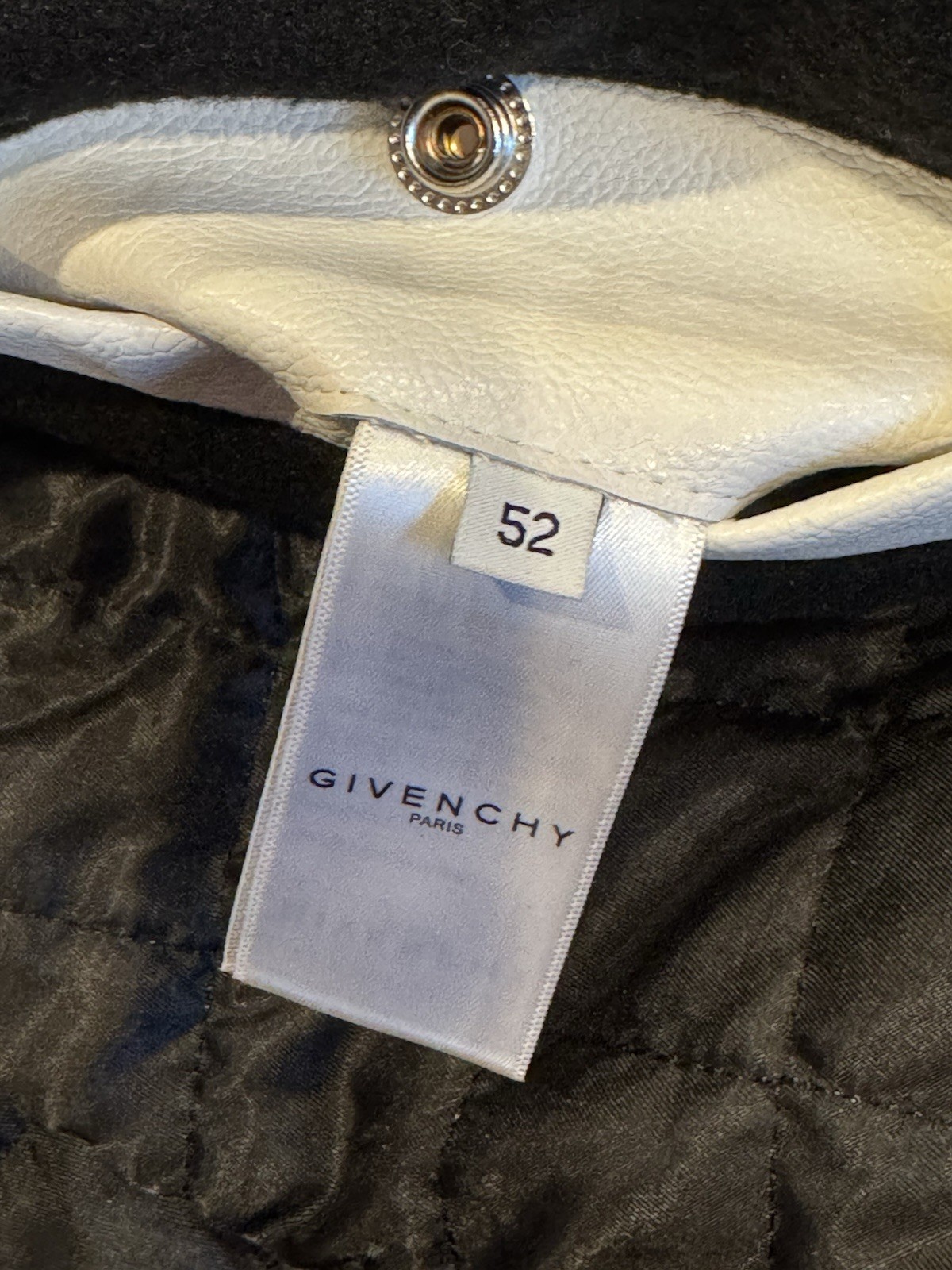 Authentic Givenchy Wool Leather VarsityBomber Jac… - image 13