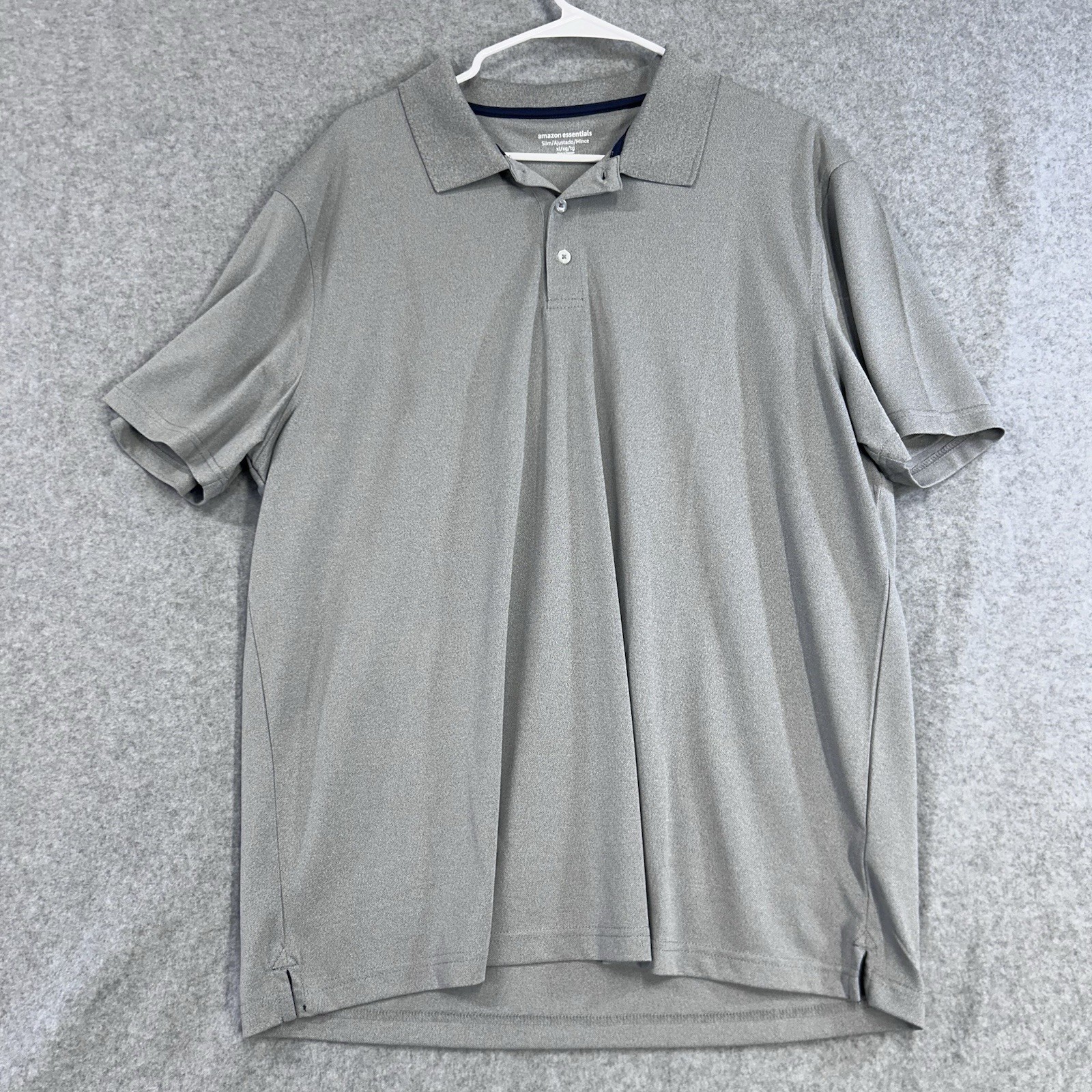 Amazon Essentials Gray Polo Slim Extra Large - image 1