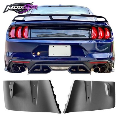 Fits 2018-2023 Mustang GT Only Rear Bumper Diffuser Valance Aero Foil Kit Pair