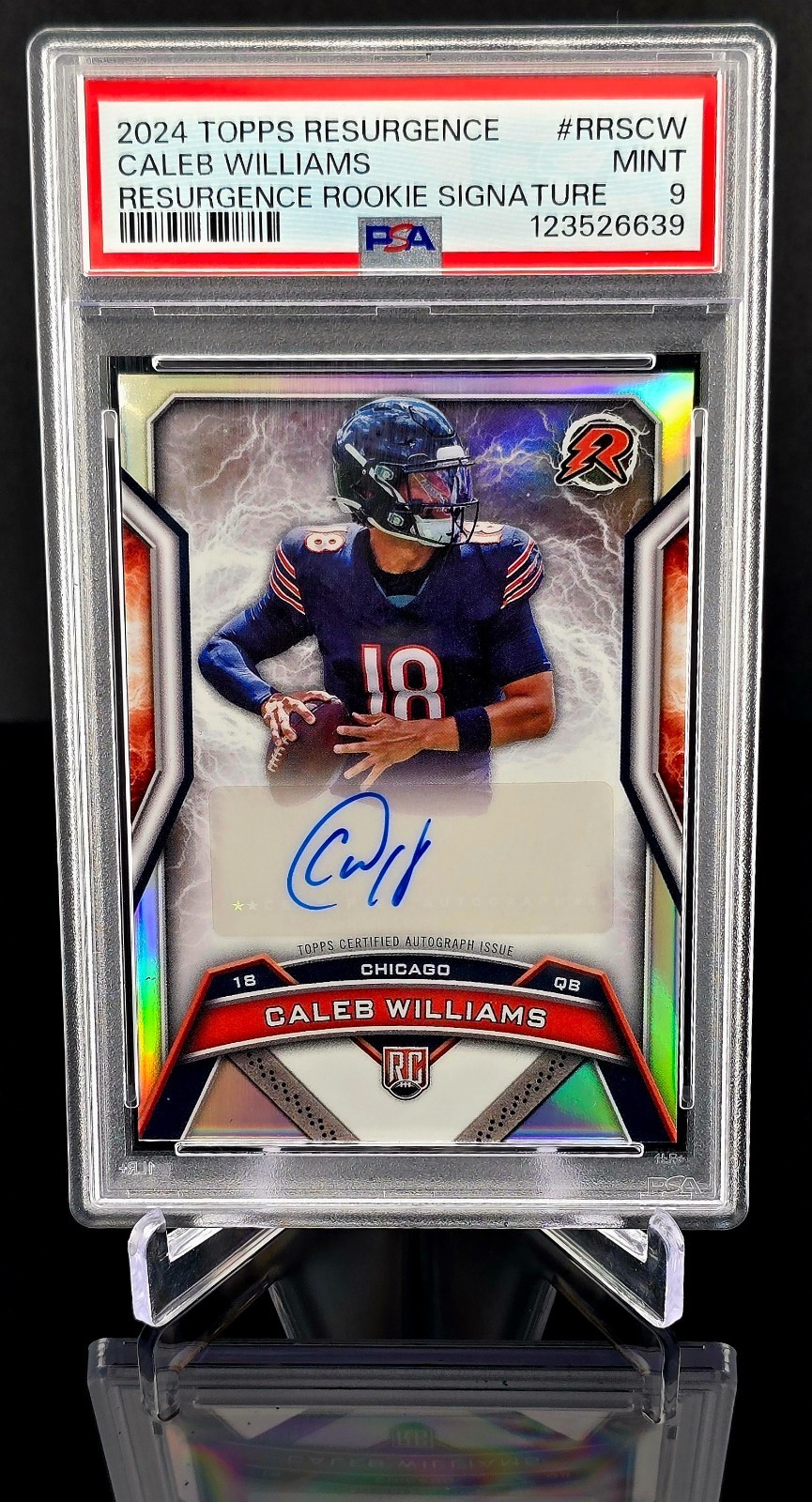 2024 Topps Resurgence Caleb Williams Resurgence Rookie Signature RC Auto PSA 9