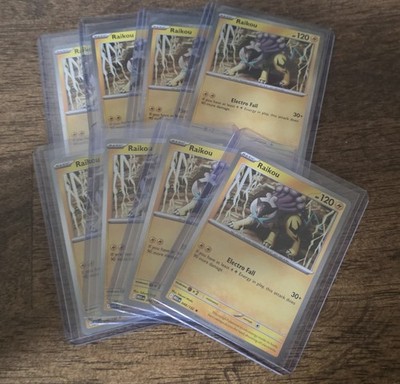 POKEMON TCG RAIKU 048/132 COSMOS HOLO MEGA EVOLUTION LOT OF 8