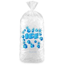 Icebags.10lb Bags with Twist Ties.50 Ice Bags with Twist Tie Enclosure, 10 Lb...