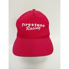Firestone Racing Vintage Red Rope Snapback Hat American Flag Patch Mens Cap OSFA