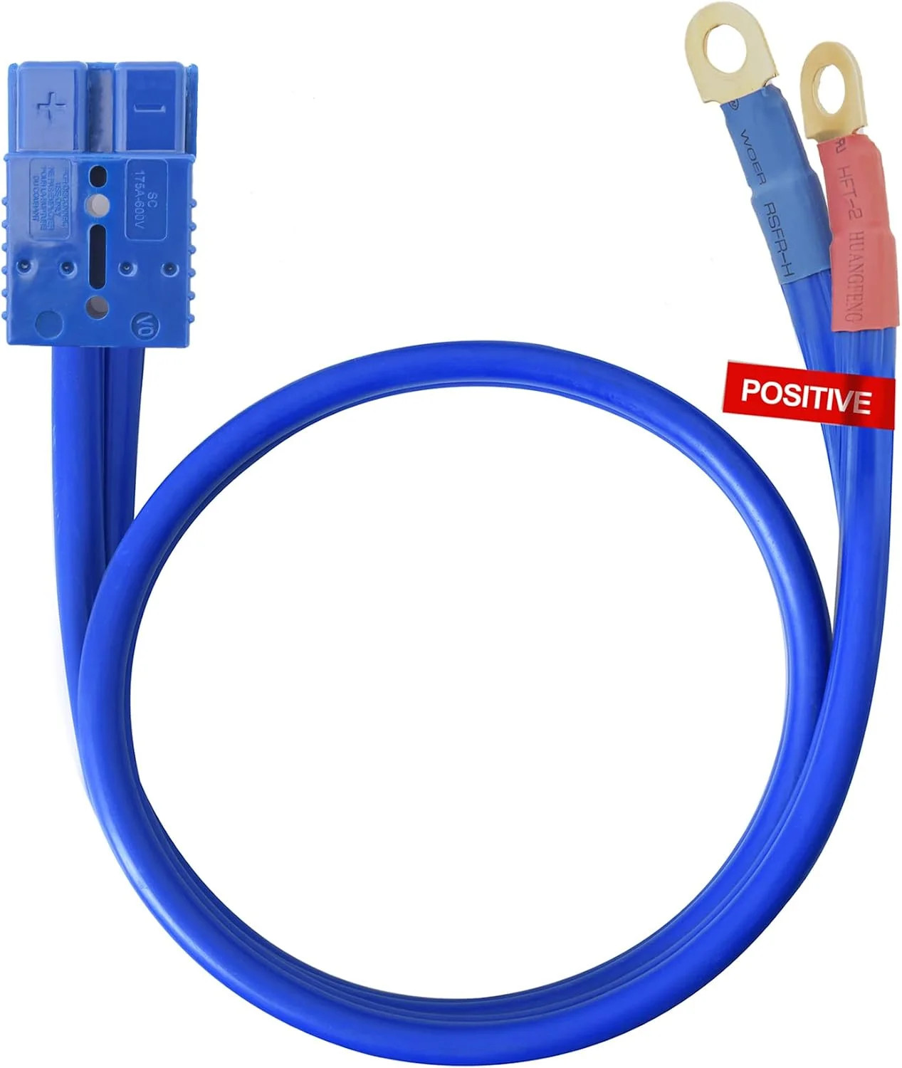 Quick Connect Jumper Cables, 1 Gauge, 5 Feet, Heavy Duty