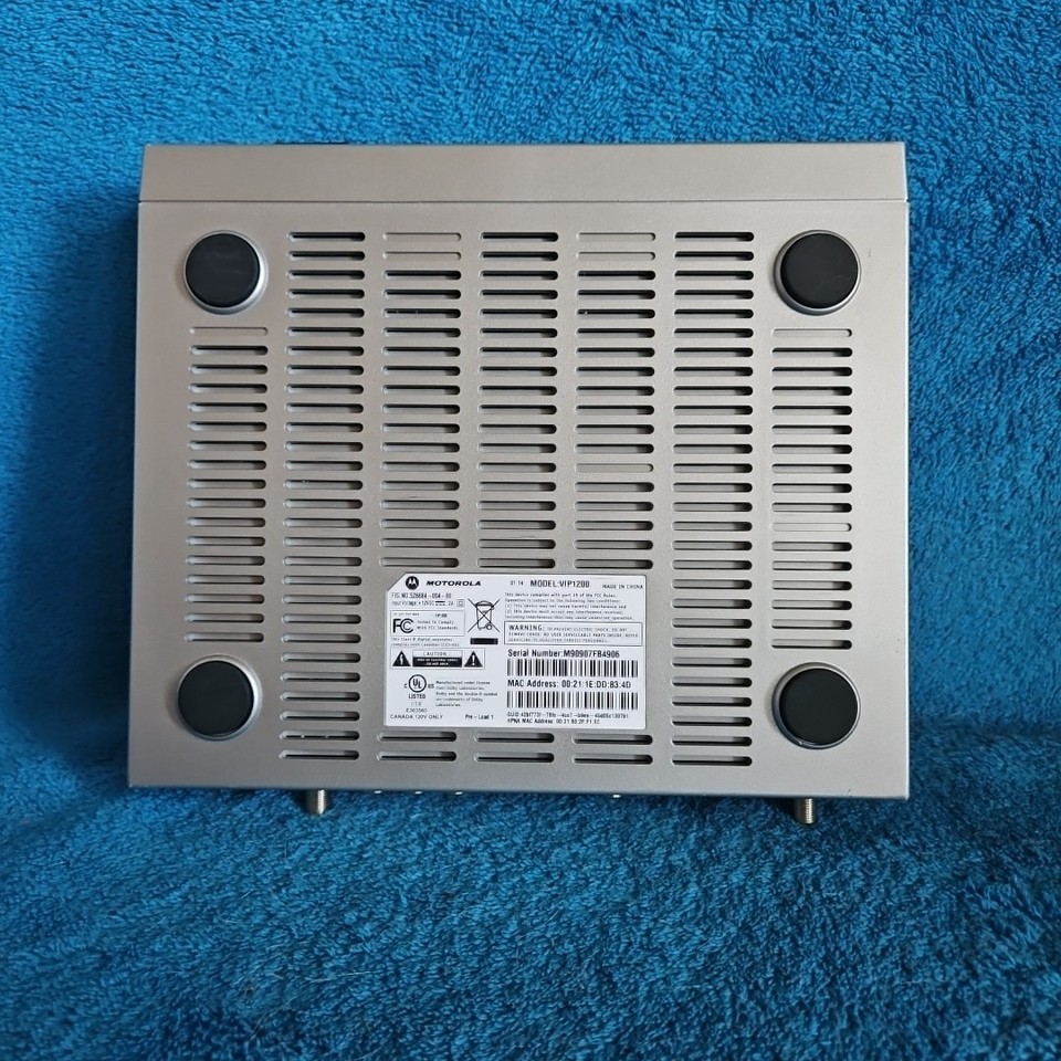 AT&T U-Verse Motorola VIP1200 DVR Recording Cable TV Receiver Box Unit ...