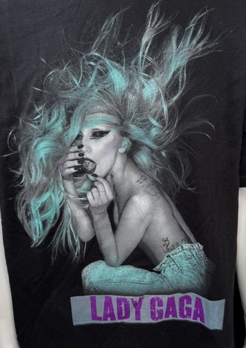 Camisa negra Anvil para hombre Lady Gaga Born This Way Ball 2013 Tour talla X-grande - Imagen 2 de 4