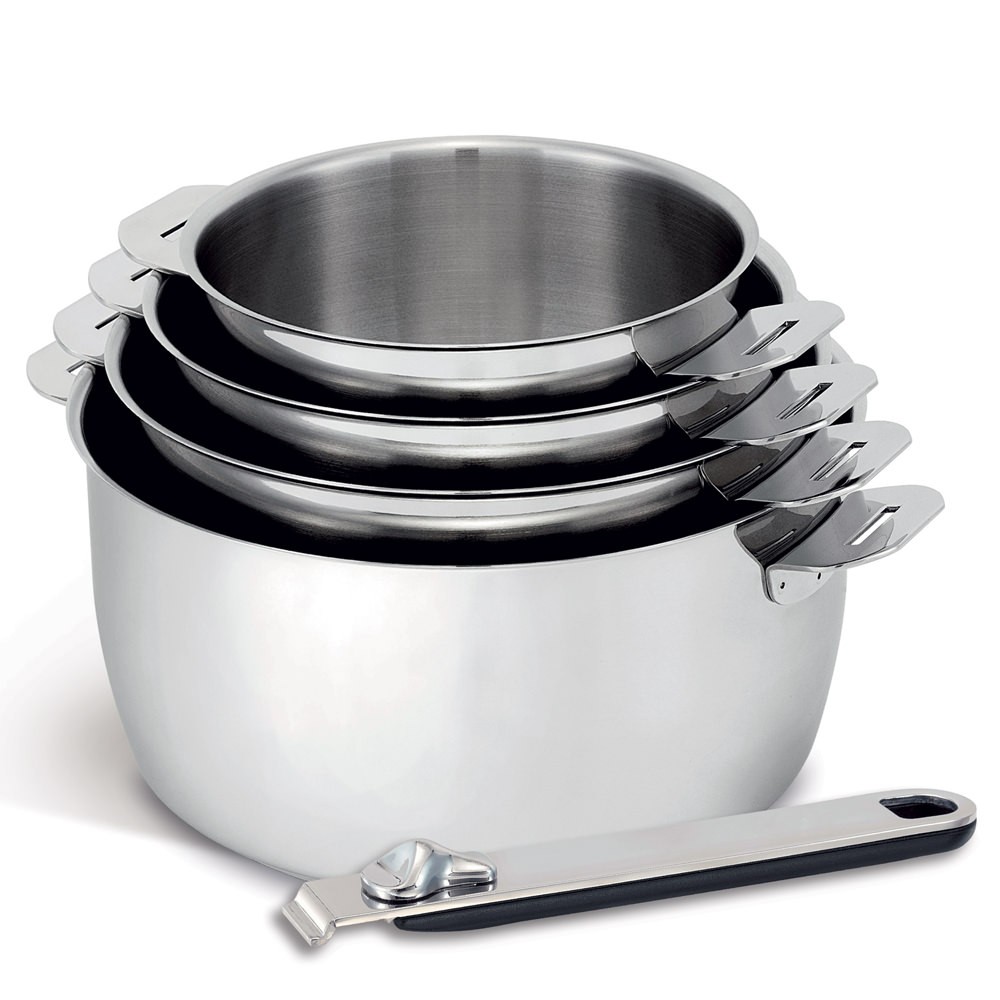 Casseroles empilables inox Move On 14-20cm rangement facile 4 pièces