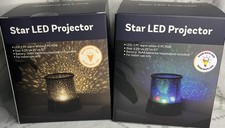 Star LED Projector Night Light Color Changing 3 LED Modes; Lot Of 2; NIB