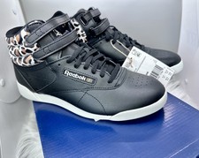NIB Reebok Freestyle Hi High Top Black Animal Cheerleading Dance Shoe - Size 5