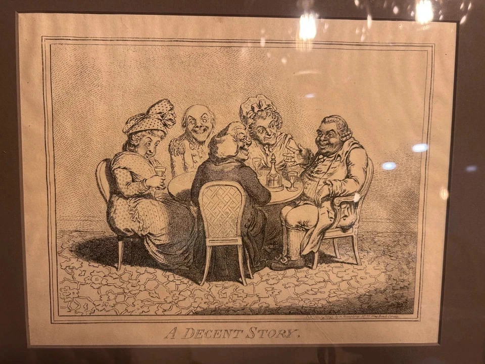 "A Decent Story - 1795 - James Gillray - 12"" x 16"" - Usado / Buen estado" Foto 2 de 4