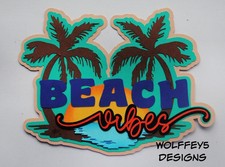 CRAFTECAFE beach TRAVEL KID TITLE premade paper piecing scrapbook DIECUT PIECE